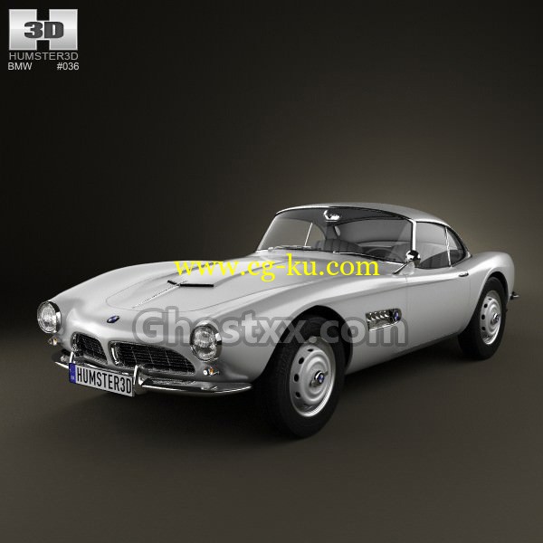 BMW 507 coupe 1959 - Vray - 3D Model的图片1