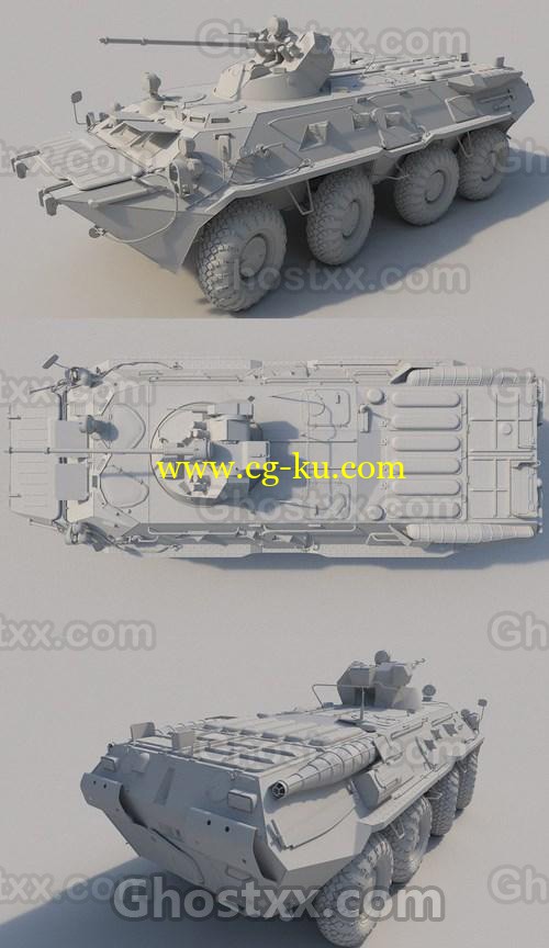 BTR 80 HP - 3D Model的图片1