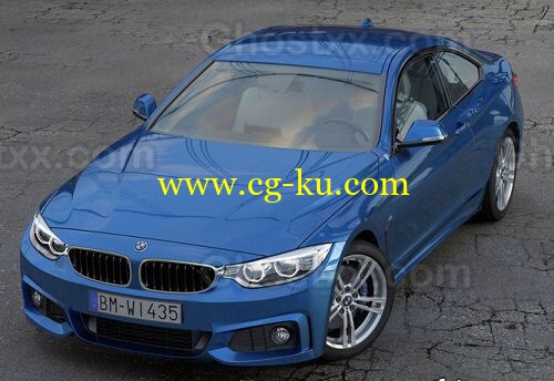 BMW 4 Series Coupe M Sport 2014 - 3D Model的图片1