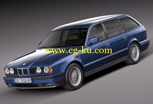 BMW 5-Series E34 Touring 1991 - 3D Model的图片1