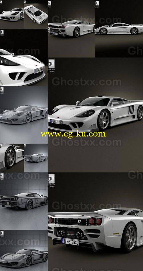 Saleen S7 Twin Turbo 2009 - Vray - 3D Model的图片1