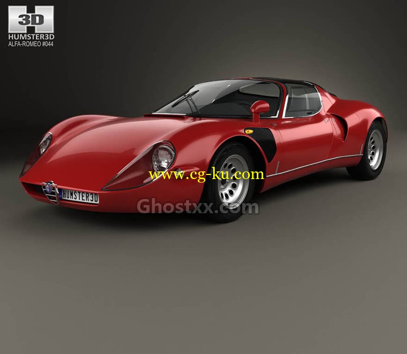 Alfa Romeo 33 Stradale 1967 - 3D Model的图片1