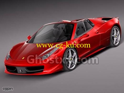 Ferrari 458 Spider 2013 - 3D Model的图片1