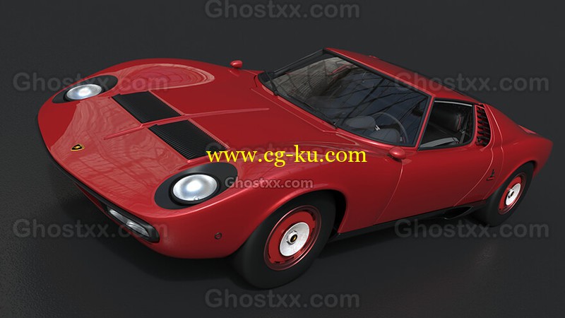 Lamborghini Miura P400 SV - 3D Model的图片1