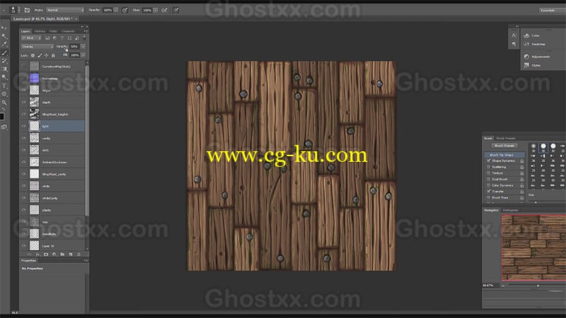 Cubebrush - Stylized Wooden Planks - Tileable Texture Tutorial的图片1