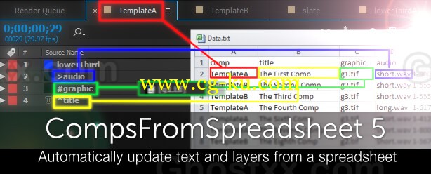 Comps From Spreadsheet v3.01 - AEscripts的图片1