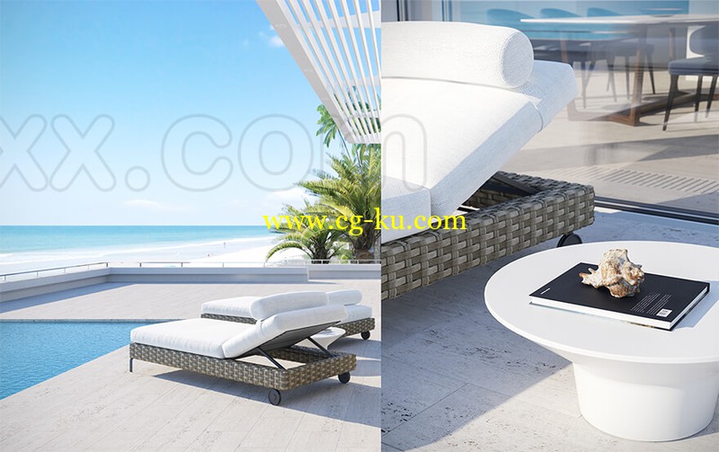 Ocean view - B&B Ray Outdoor - Shell and book - 3d models的图片1