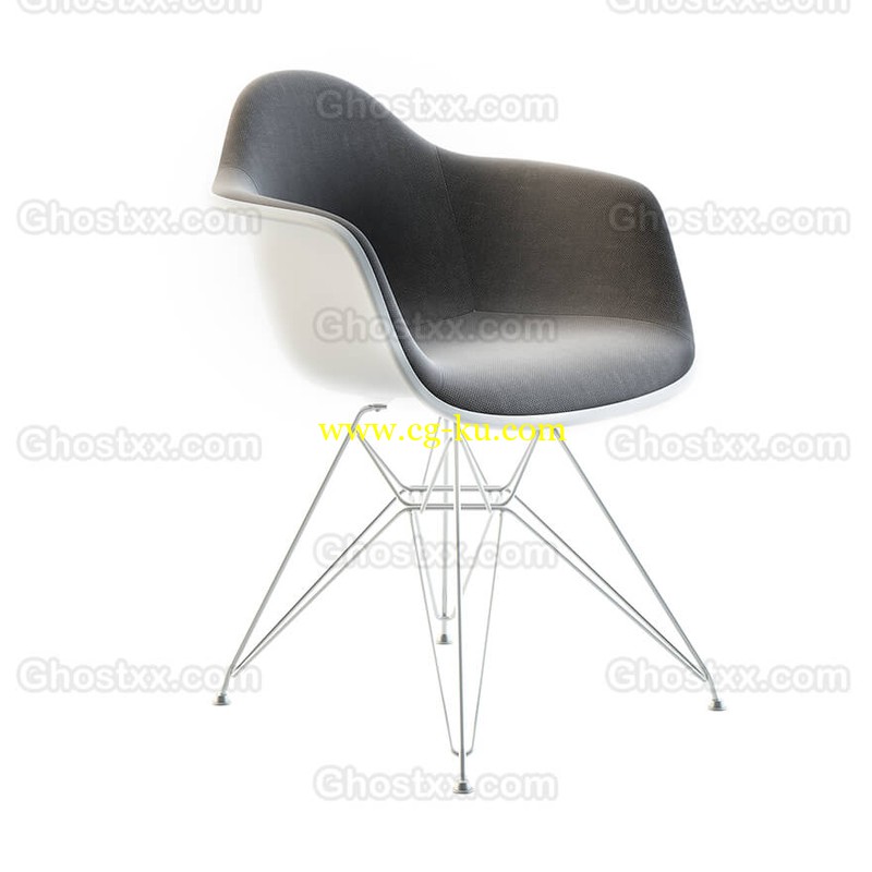 EAMS EIFFEL ARM CHAIR - 3d model的图片1