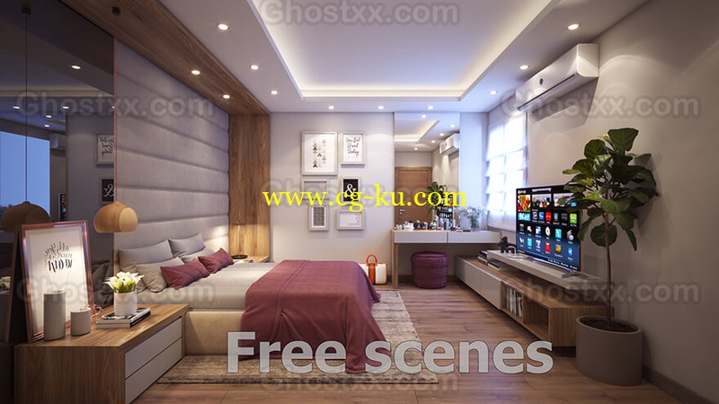 Master Room Scenes - 3d model的图片1