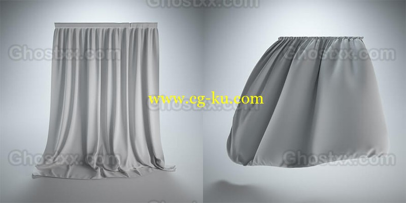 THILIMA TWO CURTAINS - 3d model的图片1