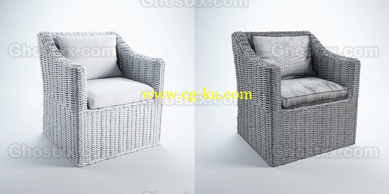 THILIMA WEAVED CHAIR - 3d model的图片1