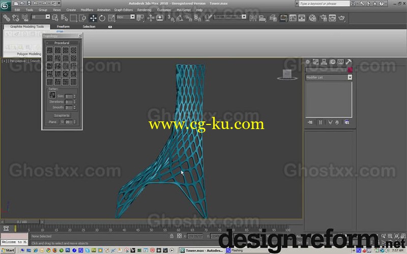 3ds Max 2010 Topology Tools on an Edit Poly Modifier Design Reform的图片1