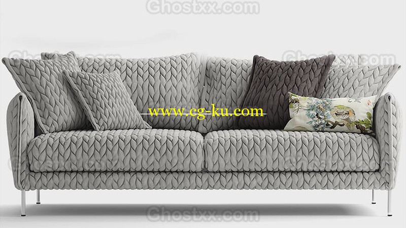 Моделирование дивана -Gentry 105 two seater sofa- в 3d max и marvelous designer  ​的图片1