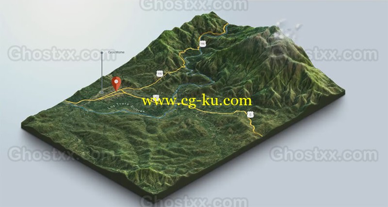 from google maps and heightmaps to 3d terrain 3d map generator terrain photoshop的图片1