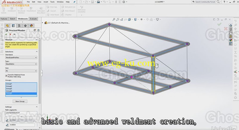 Lynda - Cert Prep SOLIDWORKS Weldments的图片1