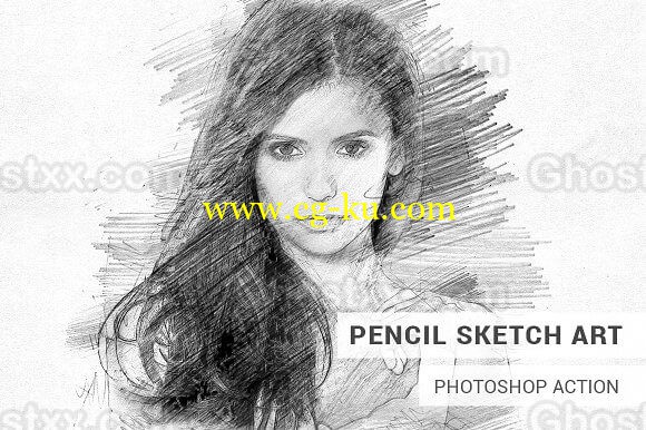 SlideSalad Pencil Sketch Art PS Action的图片1