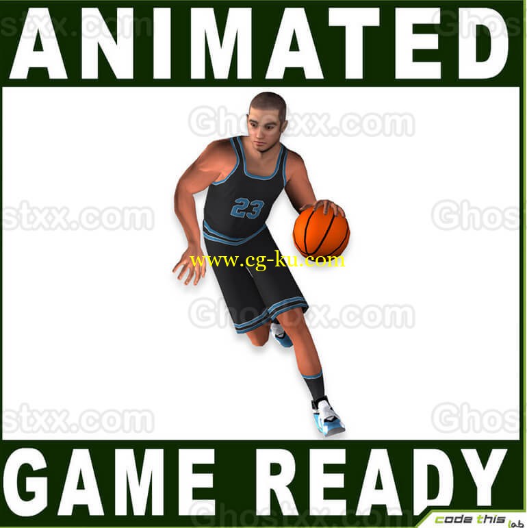 Turbosquid - White Basketball Player Animated - Game Ready的图片1