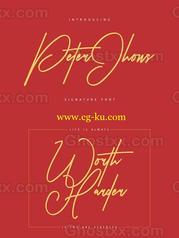 Peter Jhons Signature Font的图片1