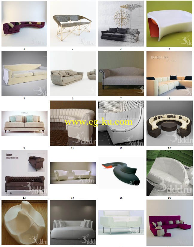 3ddd safa 沙发模型的图片1