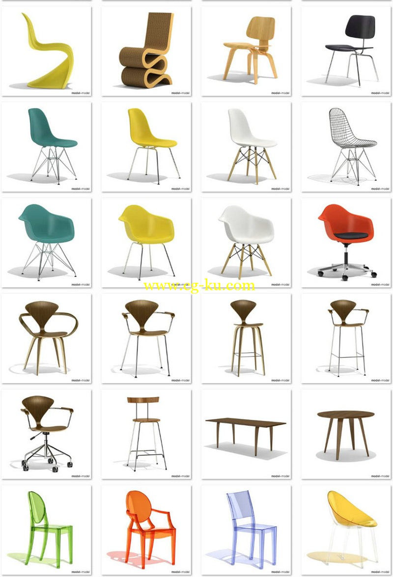 model model Vol.02 Chairs tables的图片2