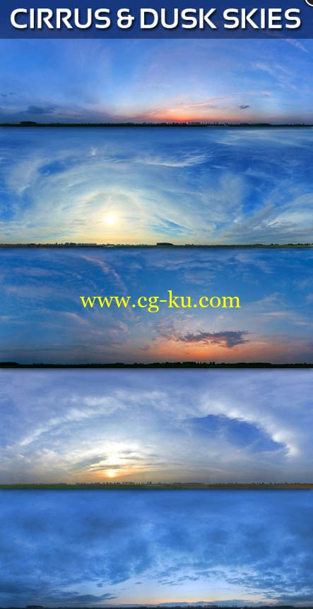 Cirrus & Dusk Seamless Sky Panoramas的图片1