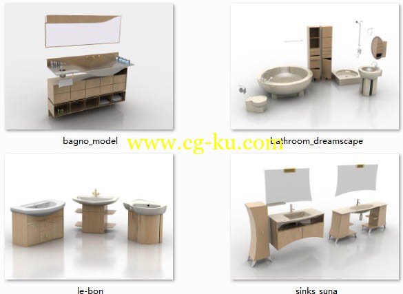 3D模型-浴室家具的图片1