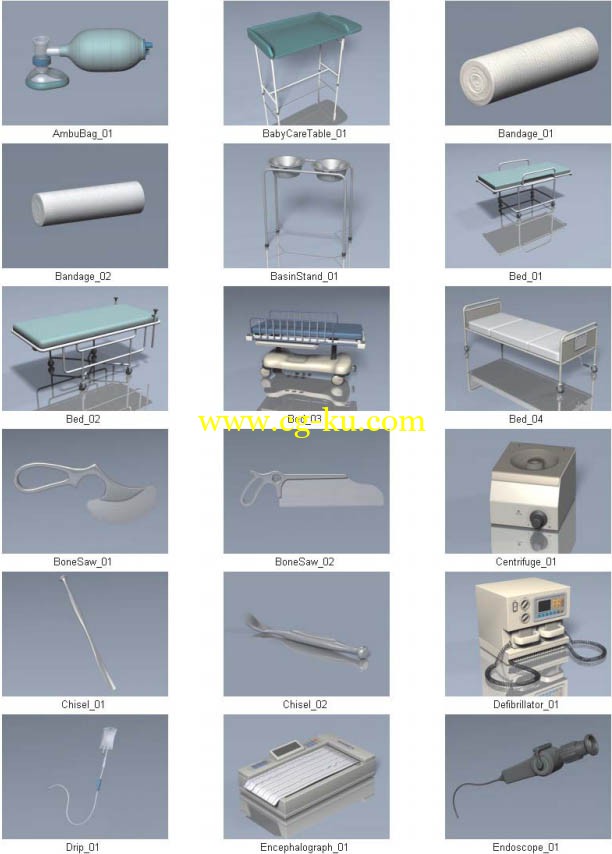 DOSCH 3D医疗设备模型库的图片1