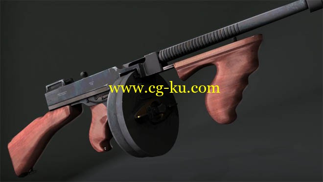 Digital Tutors - Creating a Game-Ready Tommy Gun in 3ds Max  2013的图片1