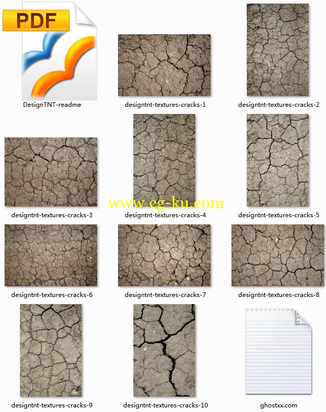 designtnt龟裂的土地贴图纹理合集的图片1