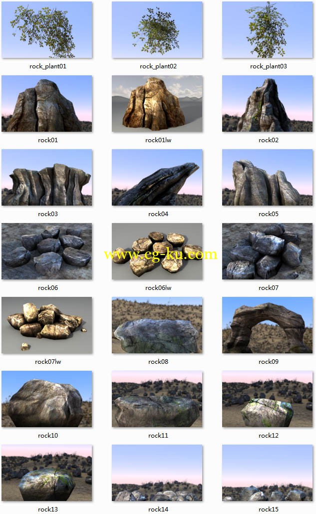 Dexsoft - Rocks Model Pack的图片1