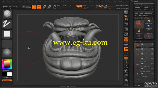 3DMotive - Orc Head in ZBrush Vol 1-5的图片1