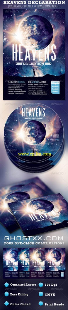 graphicriver - Heavens Declaration Flyer and CD Template的图片1