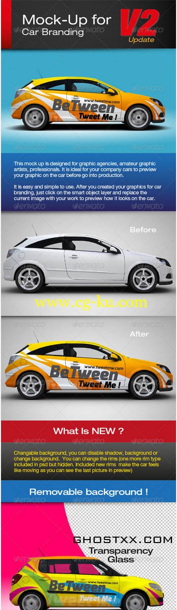 Mock-up for car branding的图片1