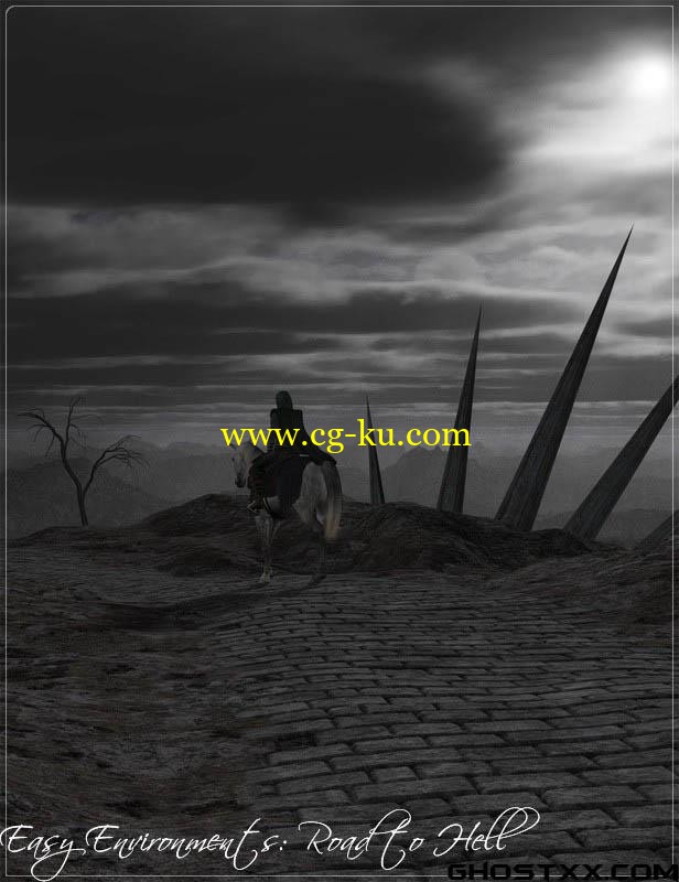 DAZ3D/POSER Easy Environments Road to Hell的图片1