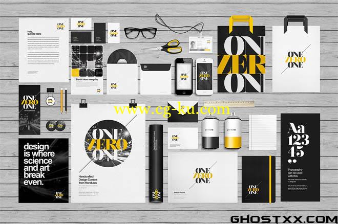 GraphicRiver - Flat IdentityBranding Mockup的图片1