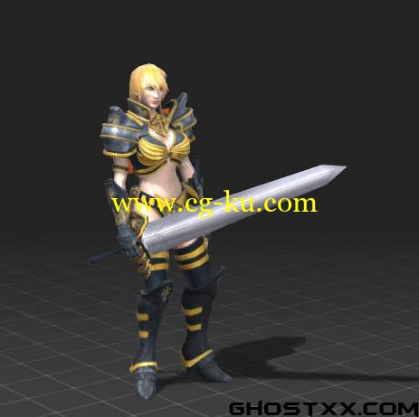 Big Sword Chick Maria fbx的图片1