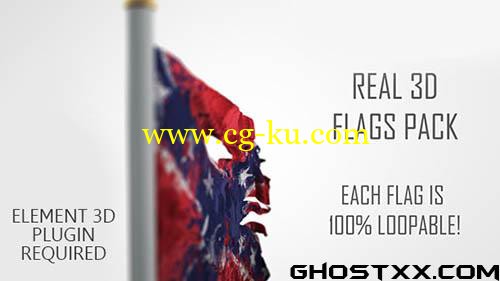 videohive - real 3d flags pack的图片1