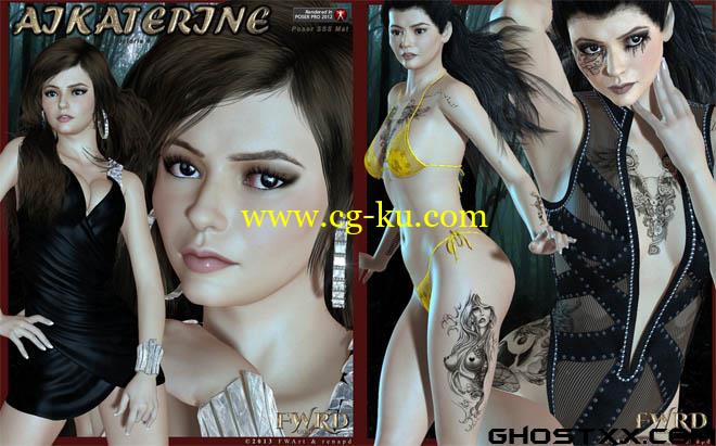 DAZ3D/Poser - FWRD Aikaterine for V4的图片1