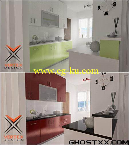 3docean: Kitchen Design Ready for Rendering的图片1