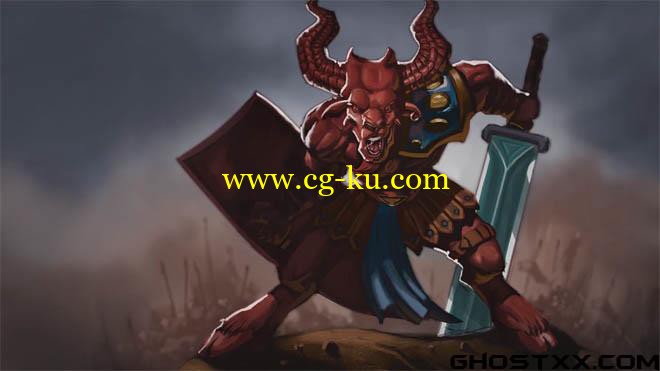 Digital Tutors - Illustrating a Fantasy Minotaur in Photoshop的图片1