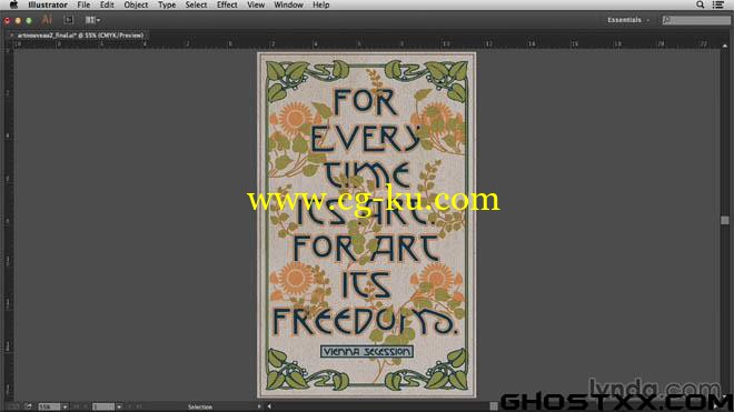 Lynda - Type Project Art Nouveau Poster的图片1