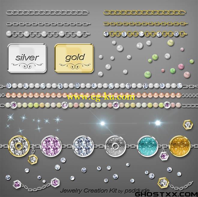 GraphicRiver - Diamond Gold Silver and Pearls Jewellery Creator的图片1