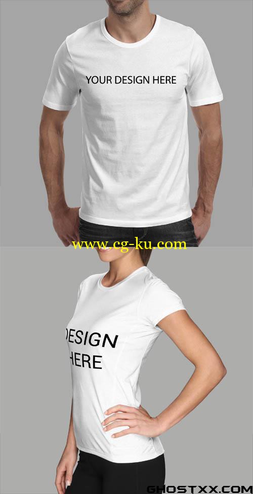 GraphicRiver - Female and Male T-Shirt Bundle的图片1