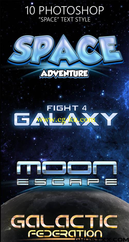 GraphicRiver - Space Game Photoshop Text Styles的图片1