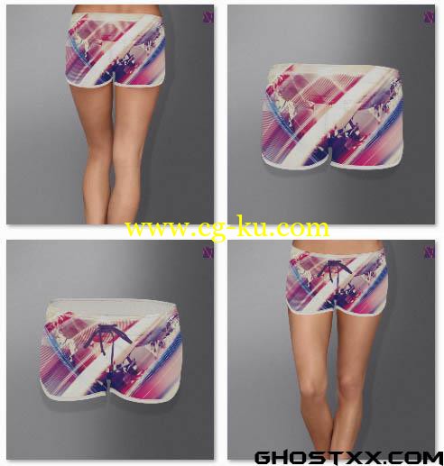 GraphicRiver - Women Shorts Mock-up的图片1