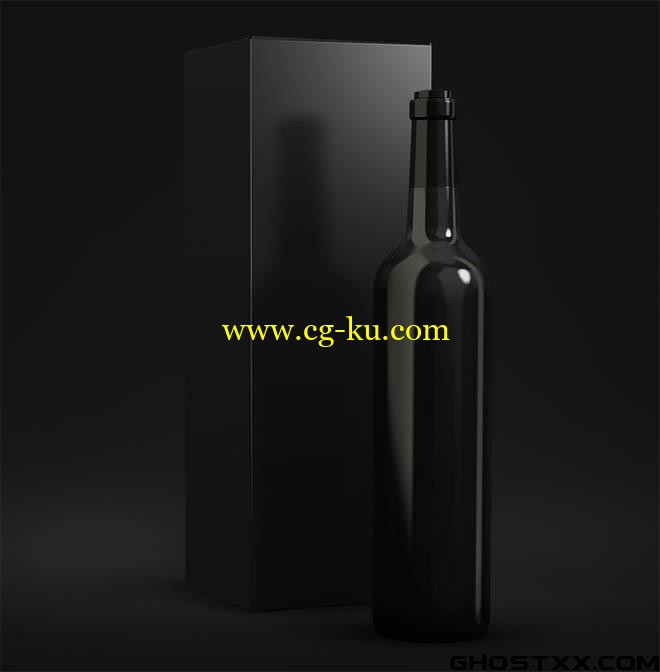 wine bottle mockup v1的图片1