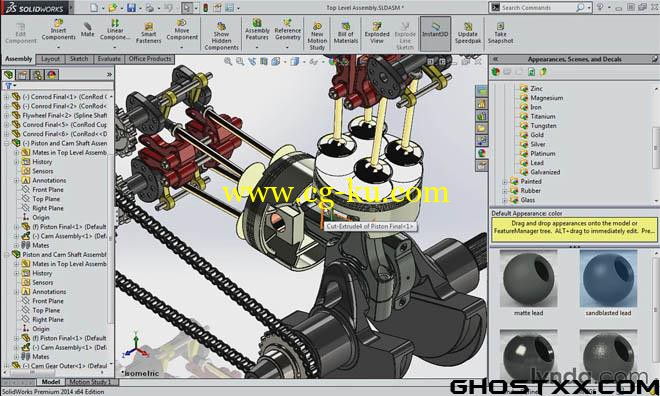 Lynda - Modeling a Motorcycle Engine with SolidWorks的图片1