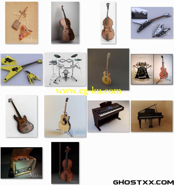 3DDD Musical instruments的图片1
