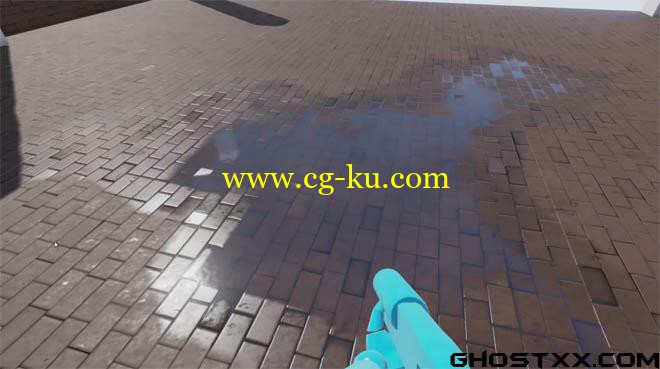 Gumroad - UE4 Materials For Beginners Vertex Painting Water Puddles by Aaron Kaminer的图片1