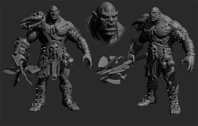 Gumroad - Ivan Perez Ayala - Orc Model (Work in progress)的图片1